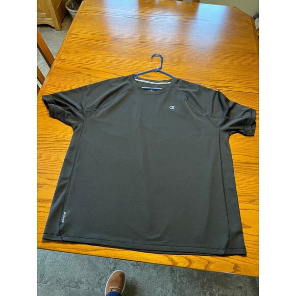 Champion Vapor crewneck short sleeve black knit T-shirt, men's 2XL - Picture 2 of 6